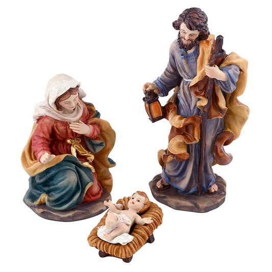 3-Piece Nativity Set with Lantern and Staff