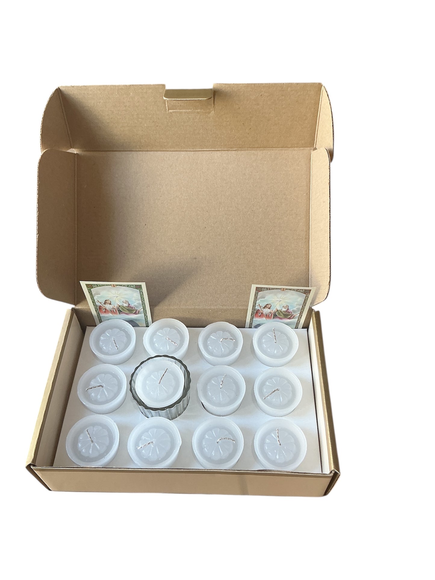 12 Devotional Candles Divine Providence Box 12 Veladoras Devocionales de la Divina Providencia