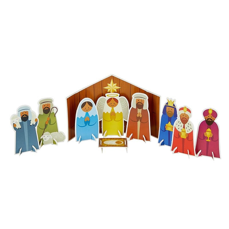 Punch Out Nativity Scene Set