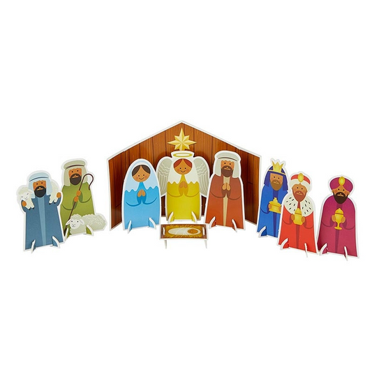 Punch Out Nativity Scene Set