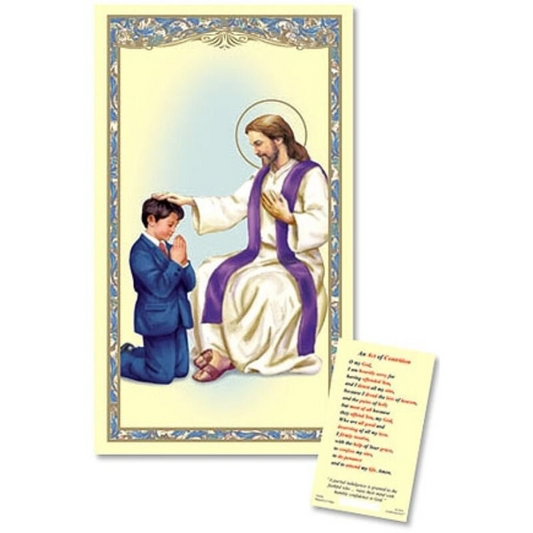 Reconciliation Boy Laminated Holy Card