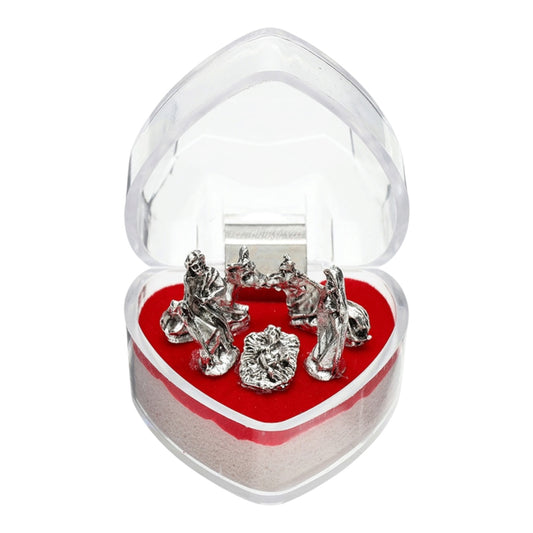 5-Piece Nativity in Acrylic Heart Gift Box