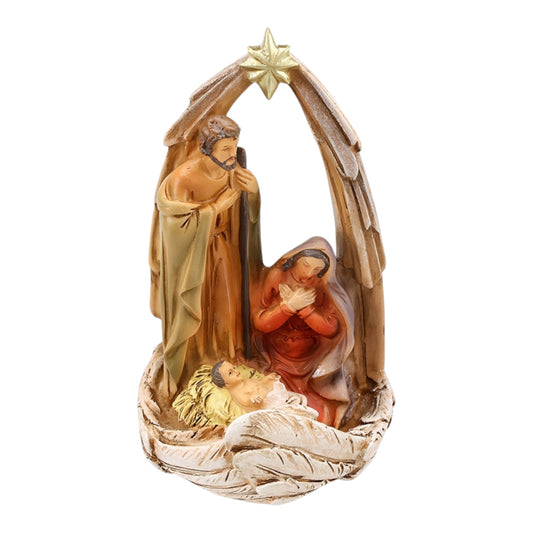 On Angel Wings Nativity Figurine