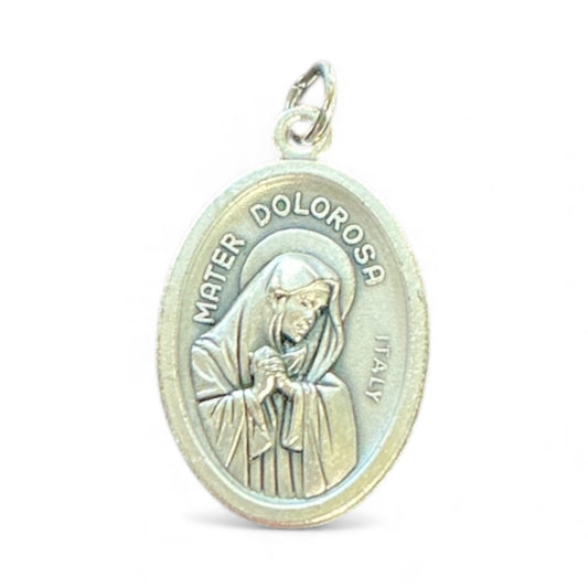 Oxy Silver Medal Mater Dolorosa 1"H