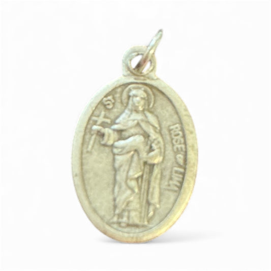 Oxy Silver Medal St. Rose of Libia 1"H