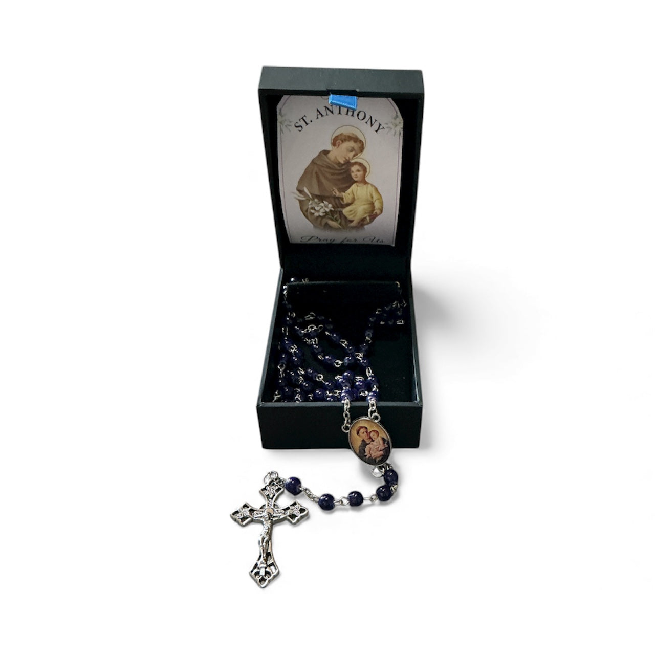 St. Anthony Rosary color blue