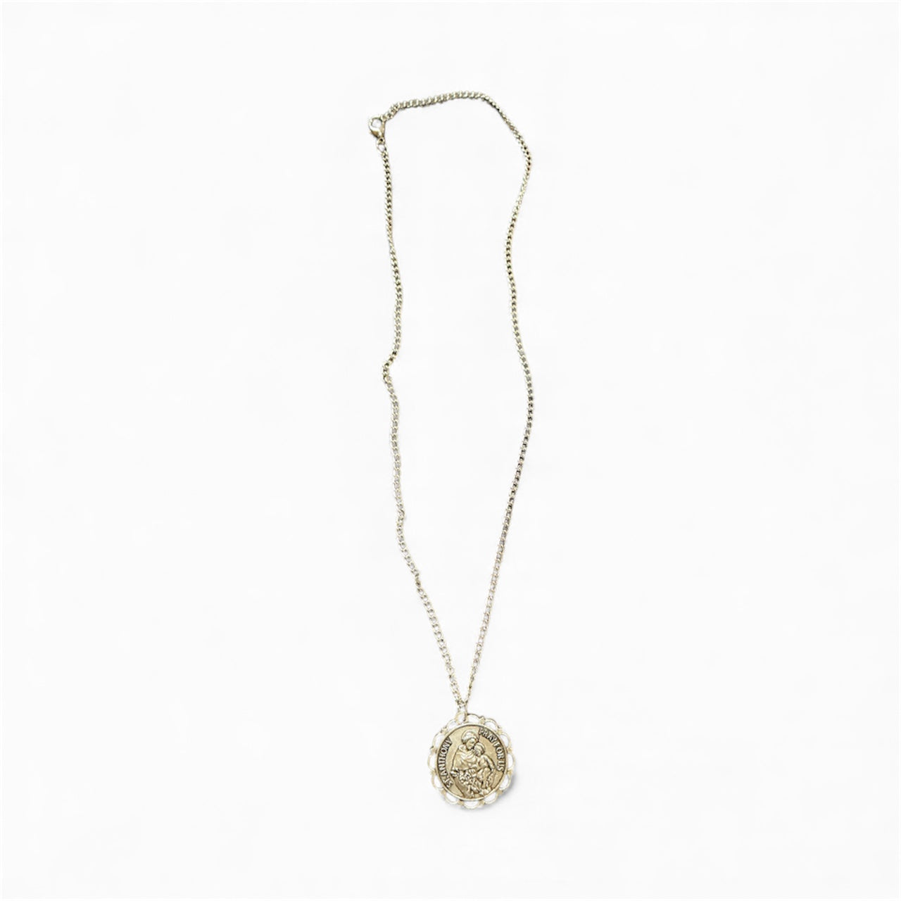 Necklace with St. Anthony medal and cross