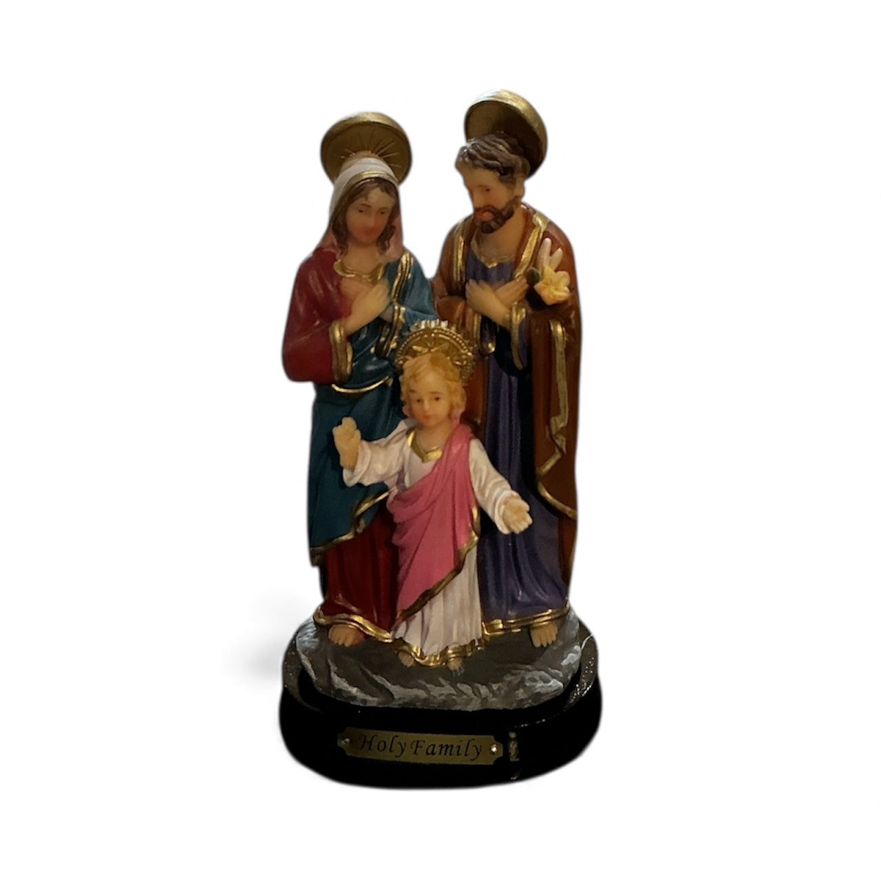 Holy Family Wooden Base 5"H