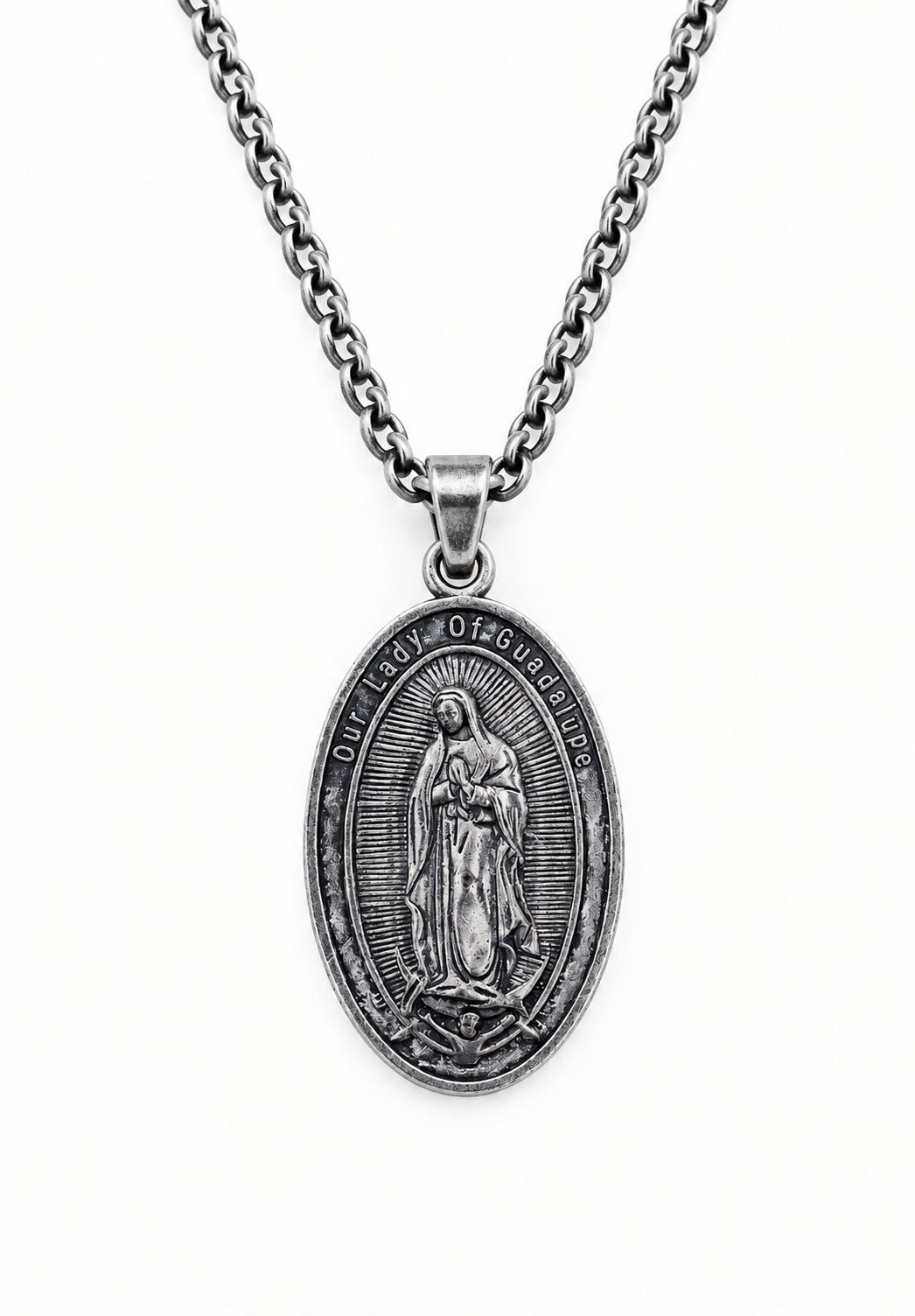 Our Lady of Guadalupe Medal with Chain