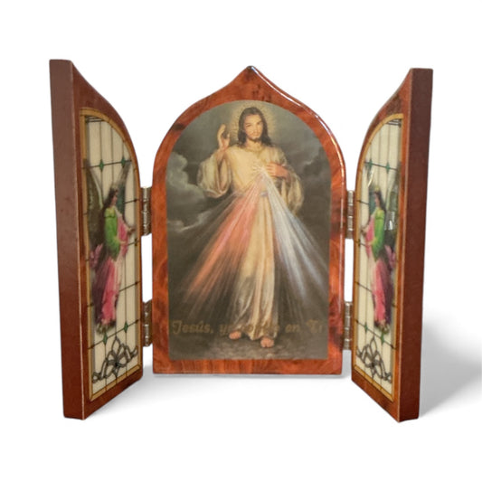 Divine Mercy triptych 6.2x8.5”