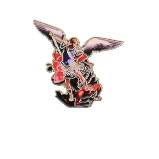 Broche esmaltado de San Miguel Arcángel