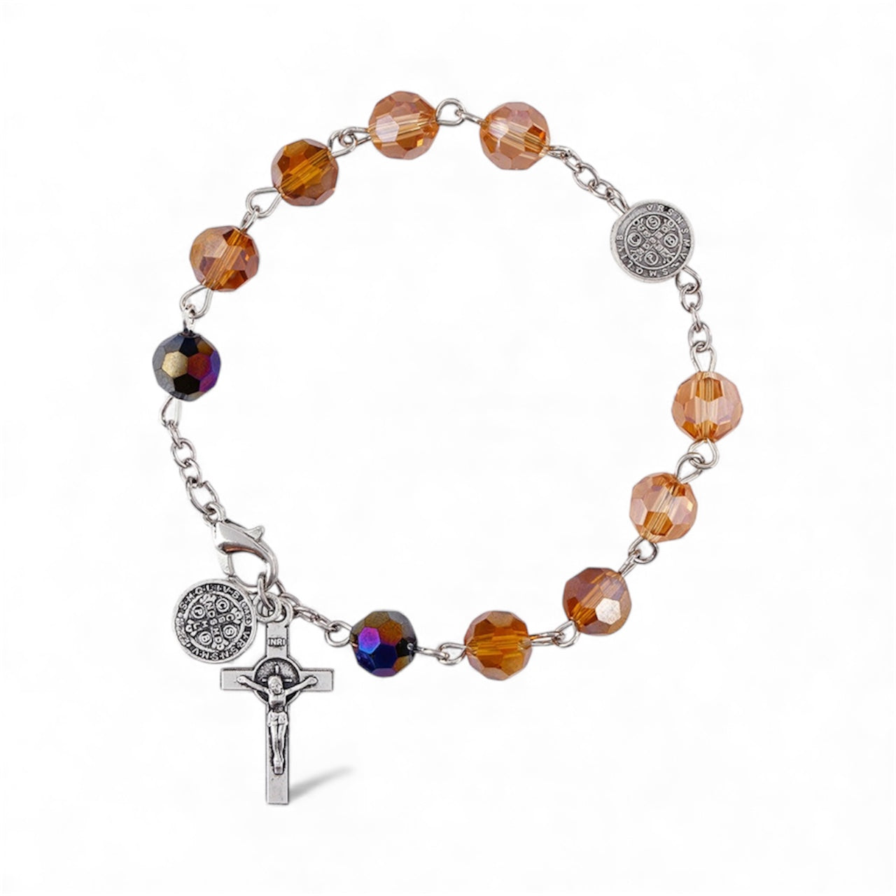 St. Benedict Multicolor Rosary Bracelet
