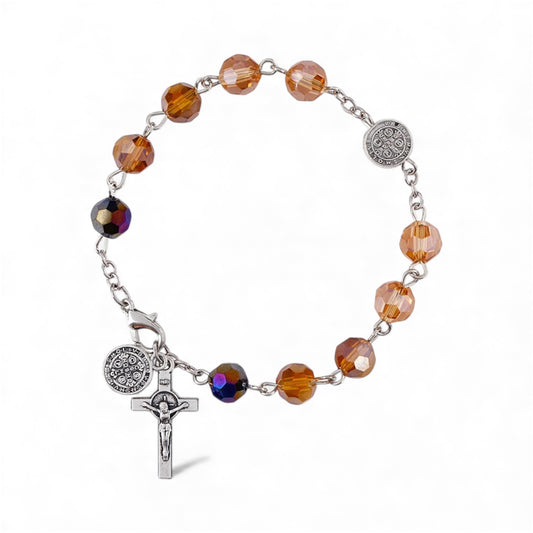 St. Benedict Multicolor Rosary Bracelet