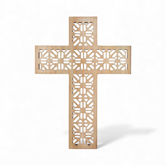 Floral Rattan Cross