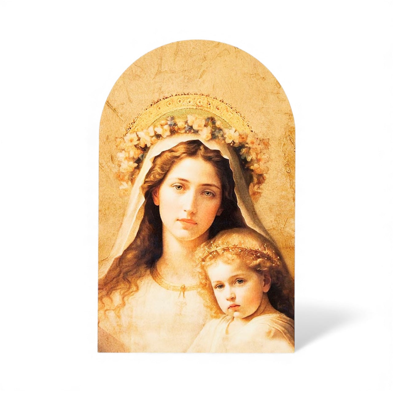 Madonna and Child Arched Plaque