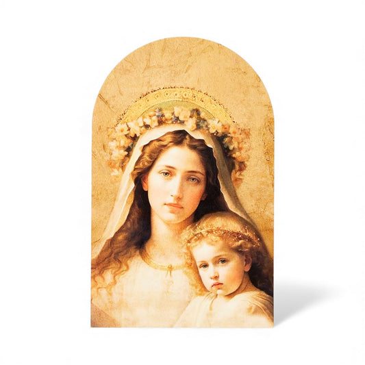 Madonna and Child Arched Plaque