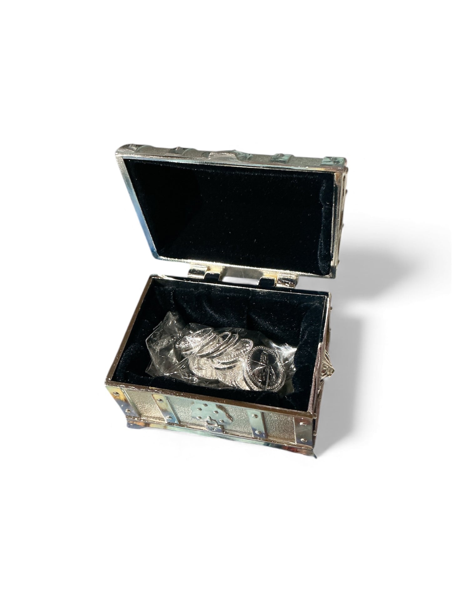 Silver Treasure Box with Arras Coins Set