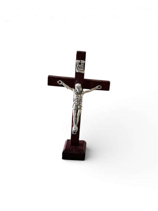 cross with wooden base