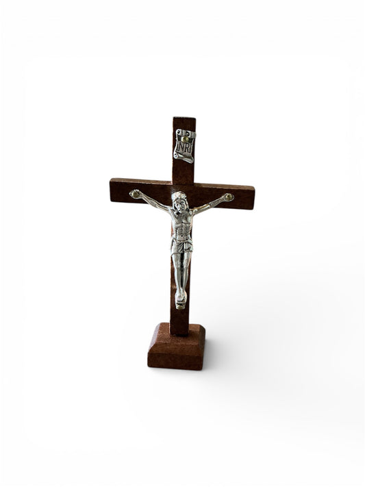 cross with wooden base