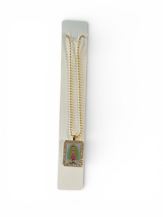 Cadena Virgen de Guadalupe Acero Inoxidable
