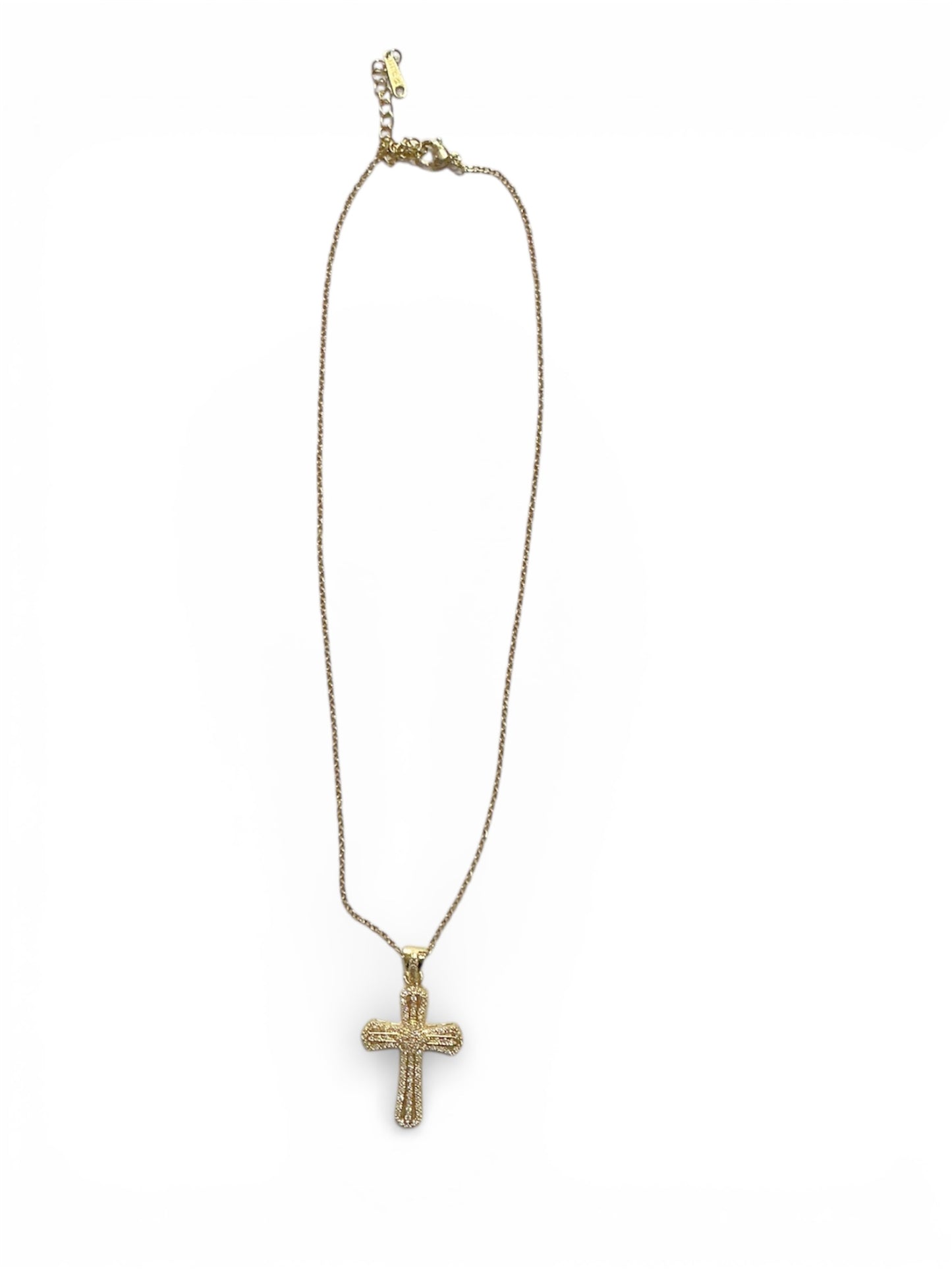 Cadena Dije Cruz con Cristal