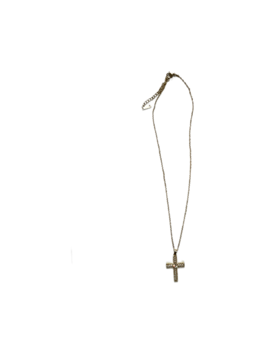 Cadena Dije Cruz con Cristal