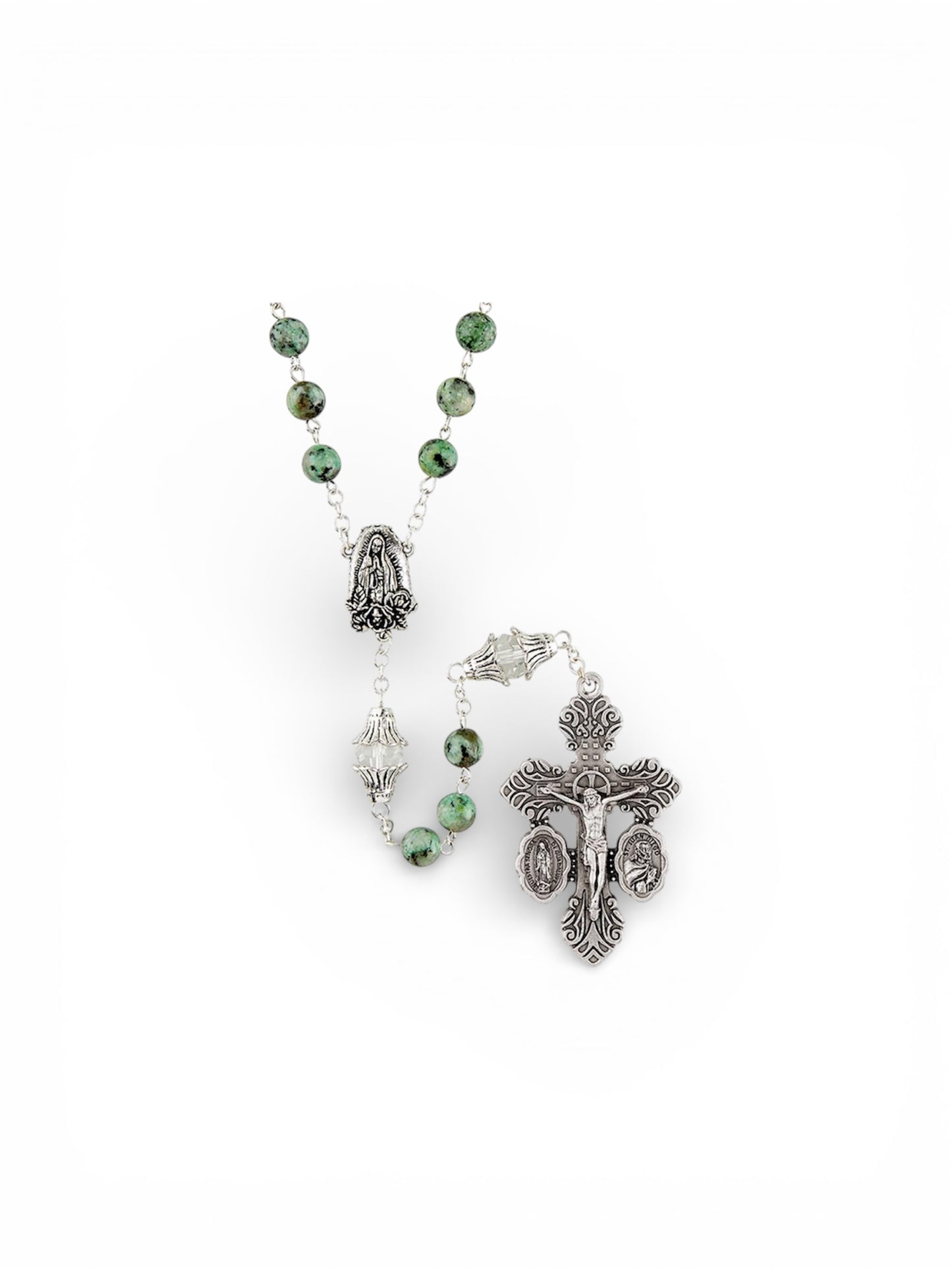Our Lady of Guadalupe Dual Medal Beaded Crucifix Rosary