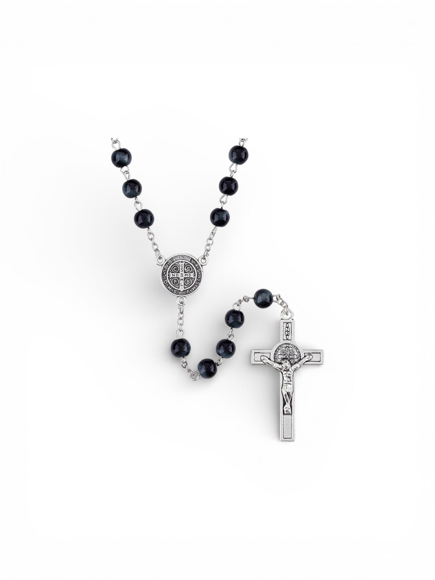 St. Benedict Marble Bead Rosary