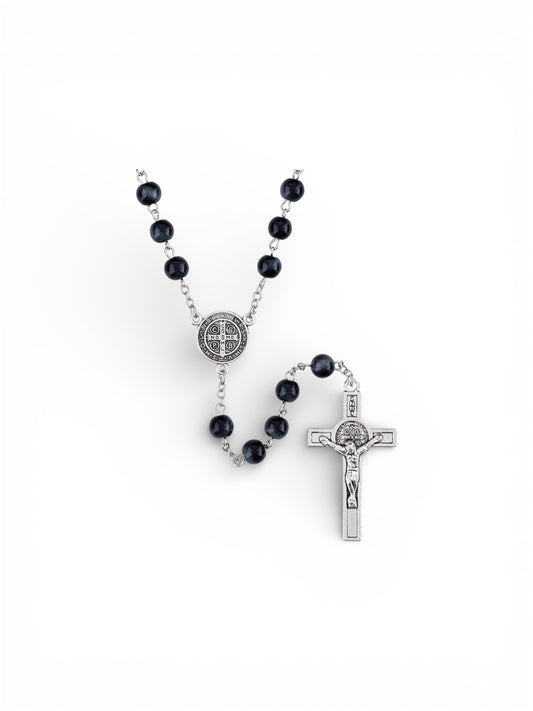 St. Benedict Marble Bead Rosary