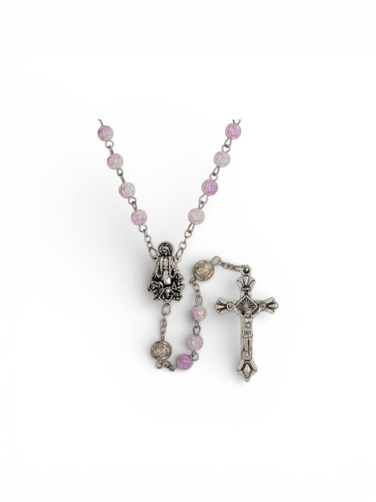 Purple Our Lady of the Roses Ombre Rosary