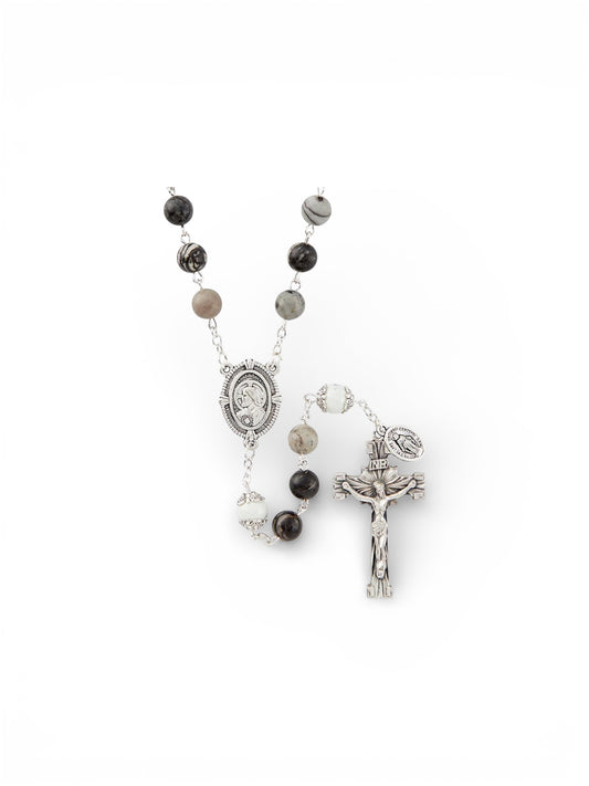 Living Stone Collection Jet Rosary