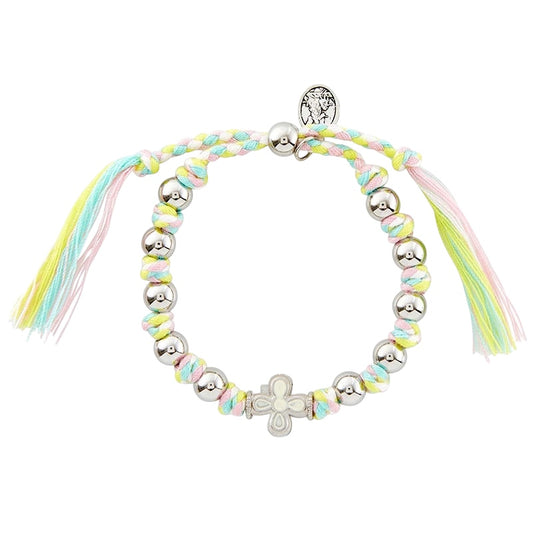 Guardian Angel St. Michael Tassel Rosary Bracelet