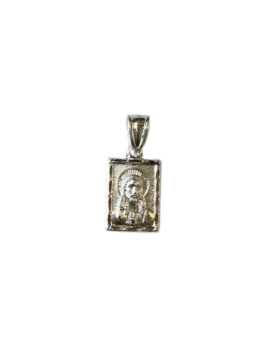 MEDALLA DE PLATA VIRGEN GUADALUPE/SAGRADO CORAZÓN