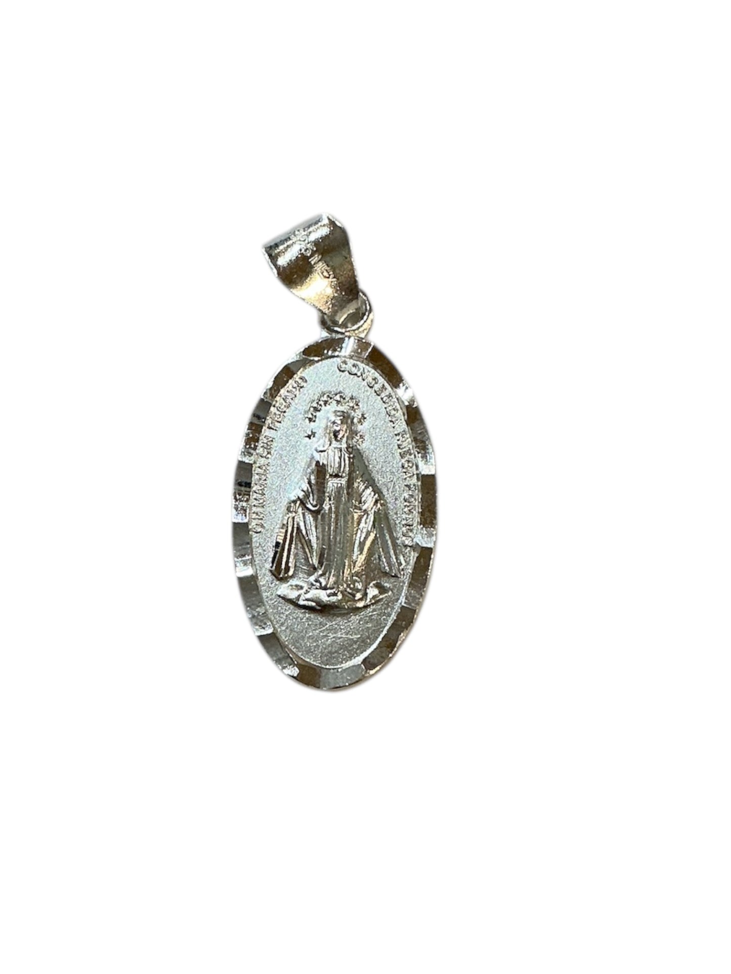 MEDALLA DE PLATA VIRGEN MILAGROSA 1.25”