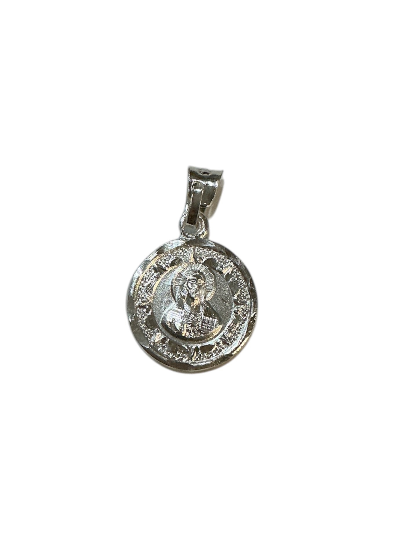 MEDALLA DE PLATA DEL SAGRADO CORAZÓN/V.GUADALUPE 0.60”