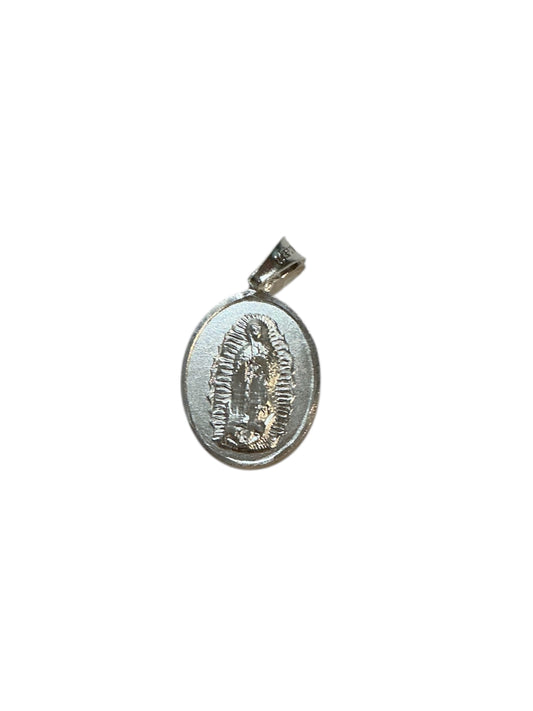 MEDALLA DE PLATA DEL SAGRADO CORAZÓN/V.GUADALUPE 0.80”
