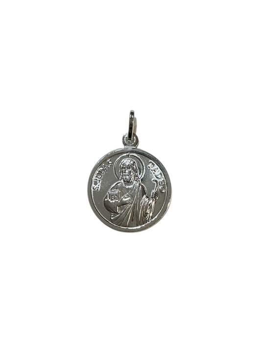 MEDALLA DE PLATA DE SAN JUDAS BUSTO 0.90”