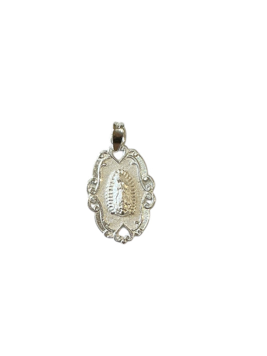 MEDALLA DE PLATA VIRGEN DE GUADALUPE 1.0”