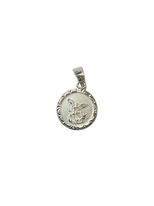 MEDALLA DE PLATA DE SAN MIGUEL 0.75”
