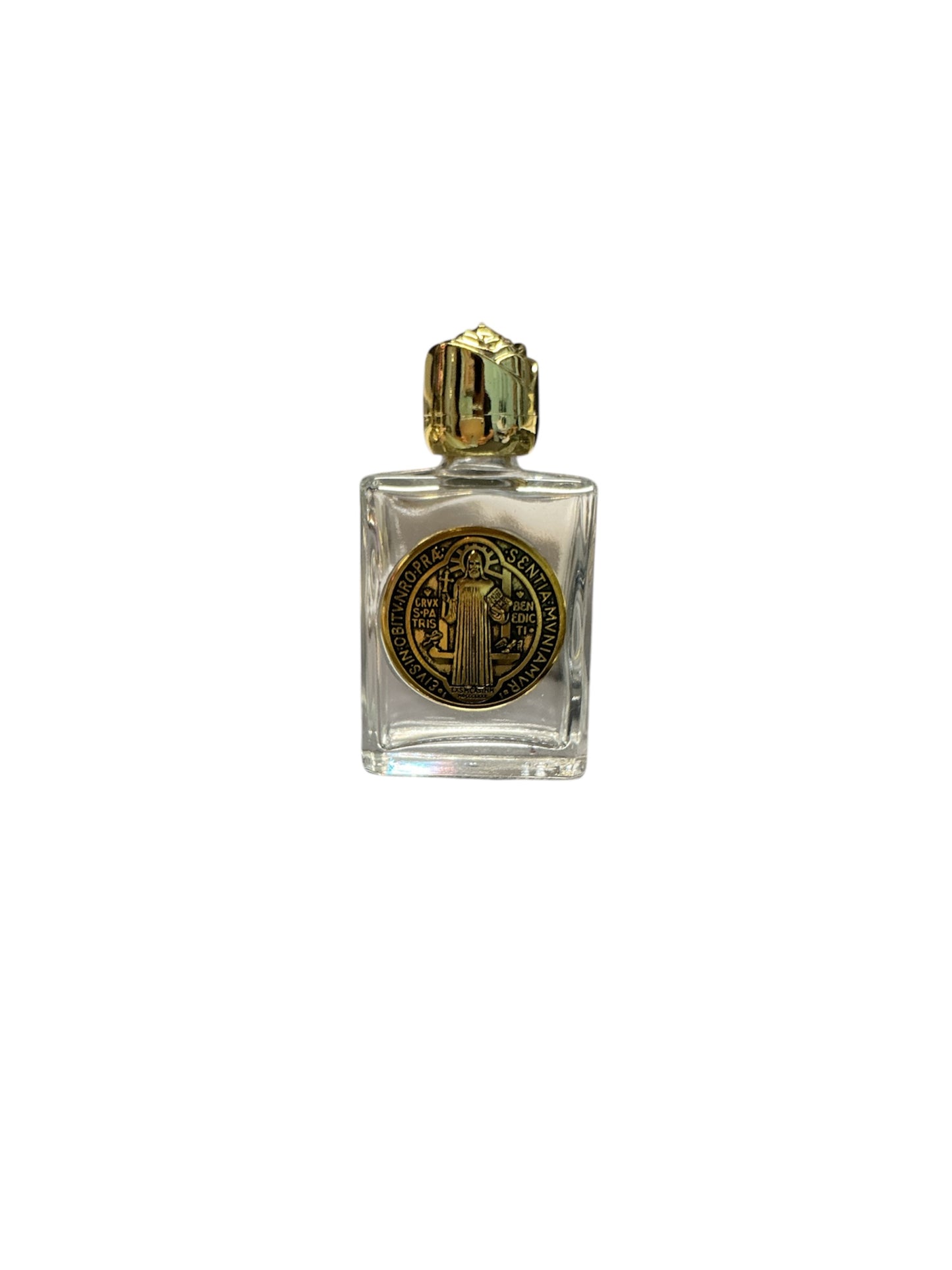 GLASS BOTTLE OF HOLY WATER FROM THE ST.BENEDICT