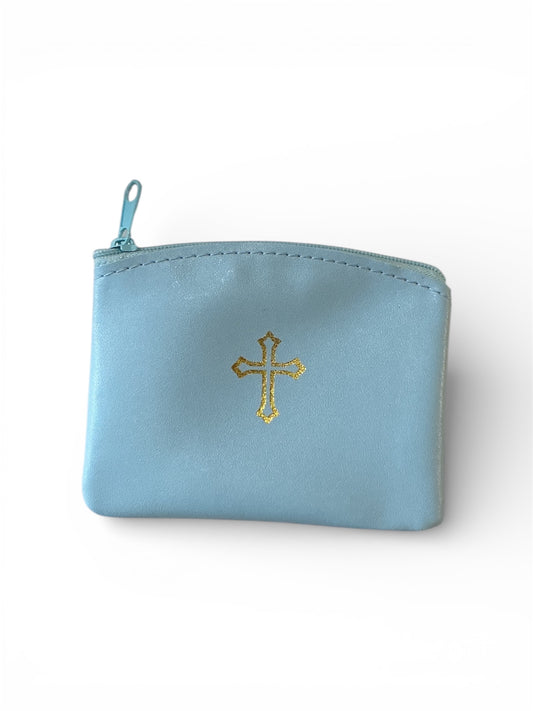 BLUE ROSARY BAG