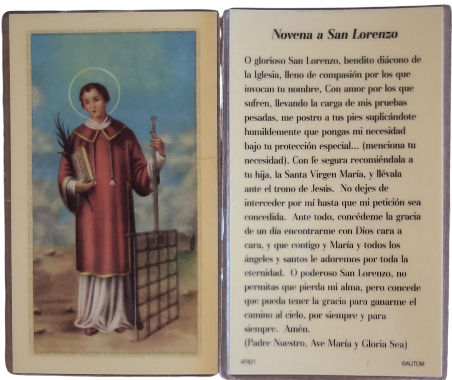 ORACIÓN A SAN LORENZO