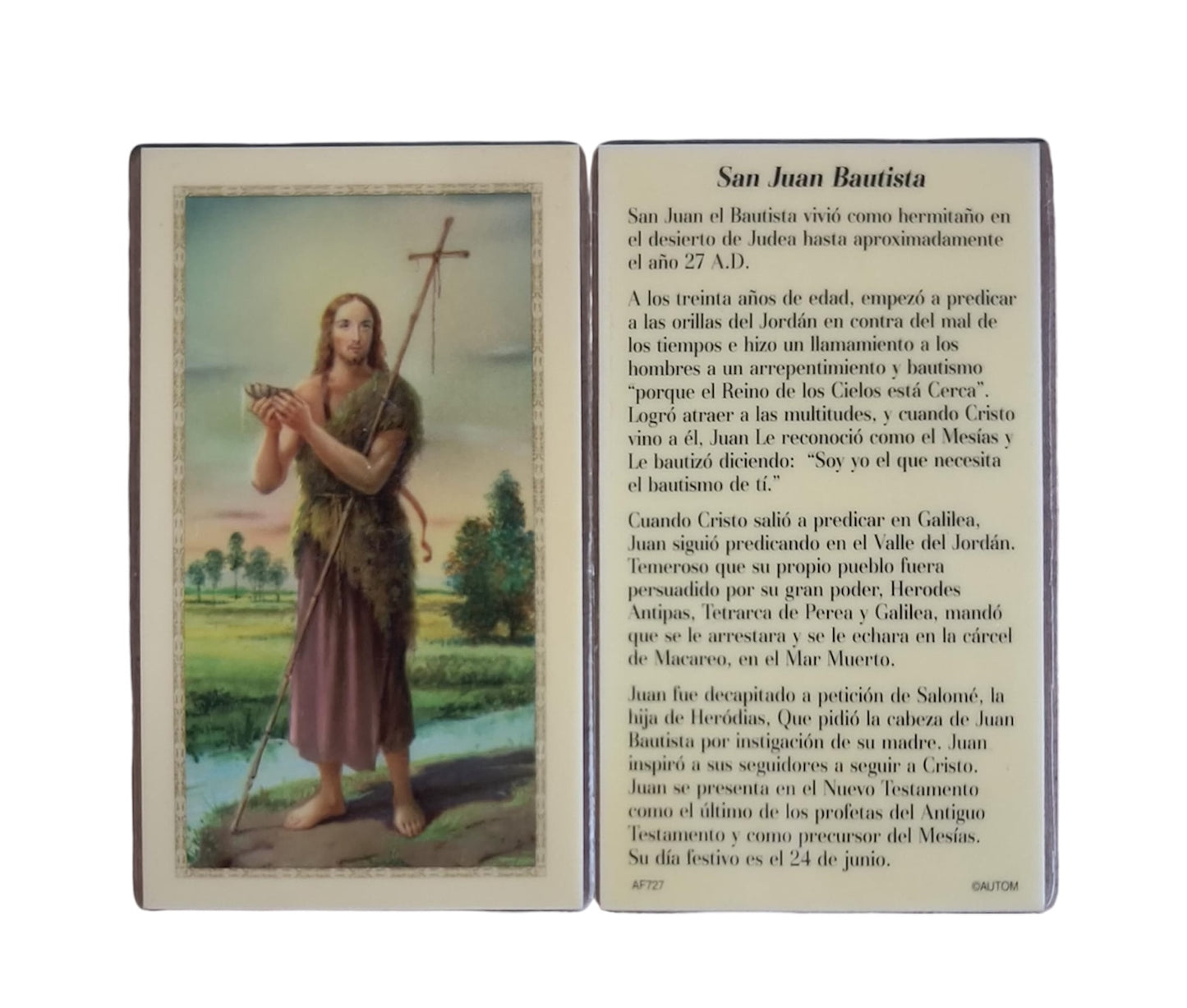 ORACION A SAN JUAN BAUTISTA