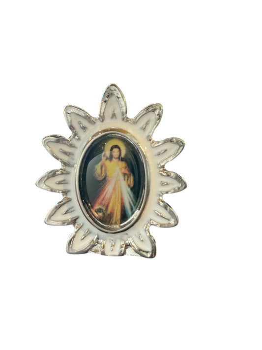 Metal Stand Divine Mercy Figurine Min