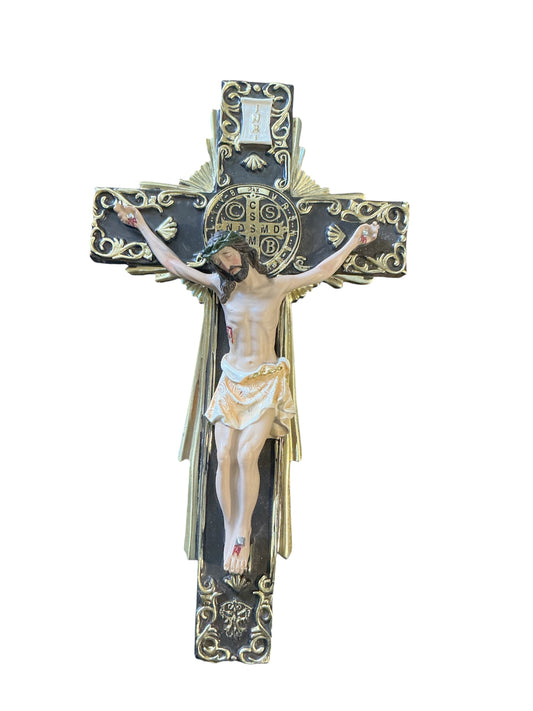 St Benedict Baroque Wall Crucifix