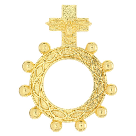 Confirmed in Christ Confirmation Gold Holy Spirit Rosary Ring