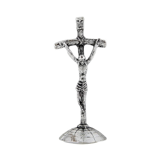 Silver Standing Papal Crucifix
