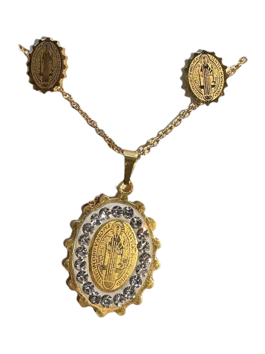 CADENA DIJE CON ARETES DE SAN BENITO