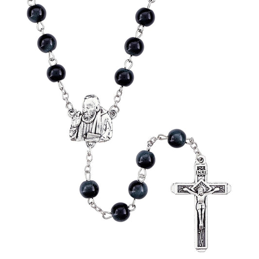 St. Pio Marble Bead Rosary