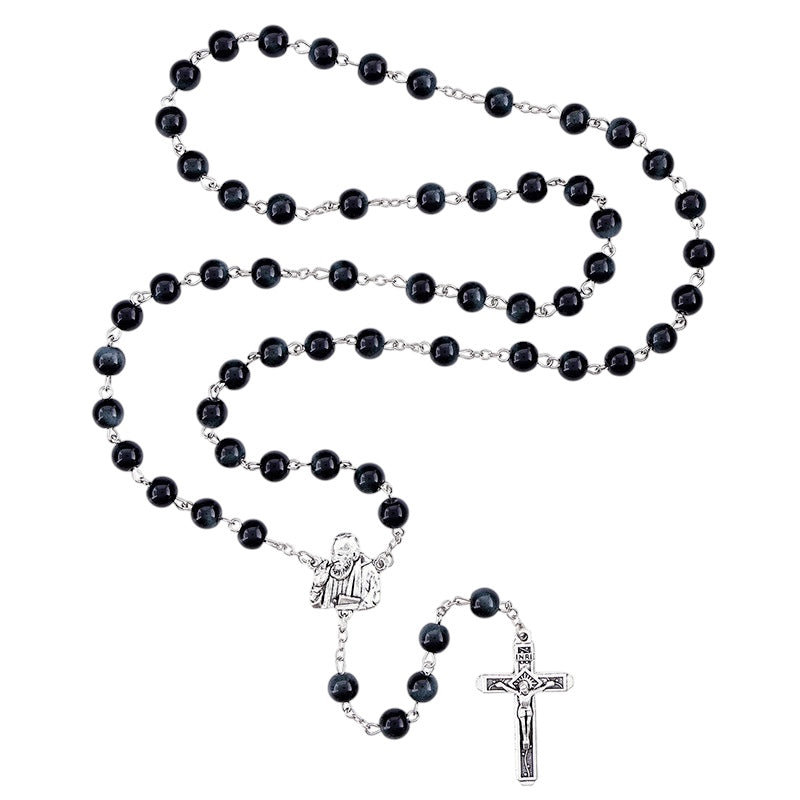 St. Pio Marble Bead Rosary